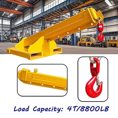 Forklift Crane Jib Crane Boom 8800 LB Adjustable Forklift Lifting Arm Attachment