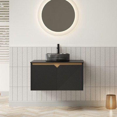 RUBEN 30'' Bathroom Vanity&Sink, Wall-Mounted Floating Plywood Storage Cabinet,
