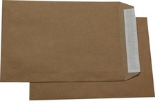 50 St. Versandtaschen DIN A5 C5 braun ohne Fenster Briefumschl&auml;ge Kuvert HK