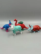 Ankyo Target Party Dinosaurs & Sheep Christmas & Blue Lot Of 4 Figures
