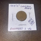 1909 S Lincoln Cent VG