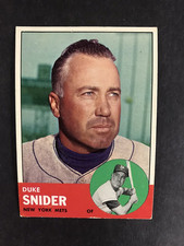 1963 TOPPS DUKE SNIDER Baseball Card #500 *EX, *READ... / DHC22