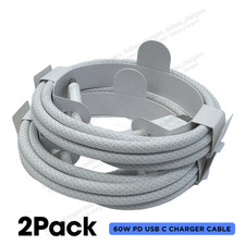 2Pack Type C Charging Cord Fast Charger USB-C to USB-C Cable For iPhone 17 16 15