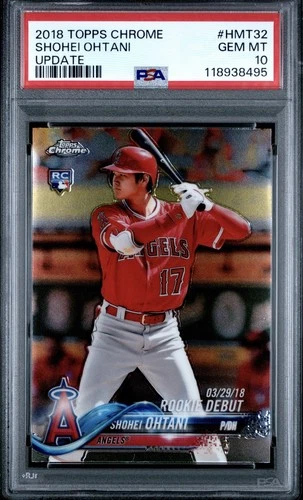 2018 Topps Chrome Update - Shohei Ohtani - Rookie RC HMT32 - PSA 10