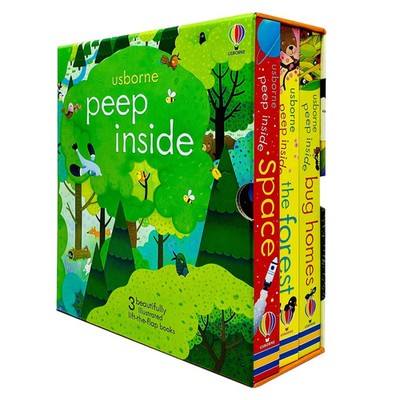 Usborne Peep Inside Lift-the-Flap Series 3 Books Collection Box Set (Space, The 