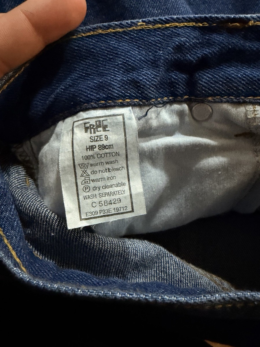 True Vintage Woman Denim Jeans “ Free Clothing “ Size 9 View 6