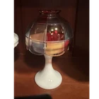 Westmoreland Glass Vintage Multicolor Bell Shade with white bottom Fairy Lamp