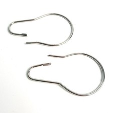 12 X Curtain Hook Stainless Steel Nickel Plated Bathroom Shower Curtain Rod