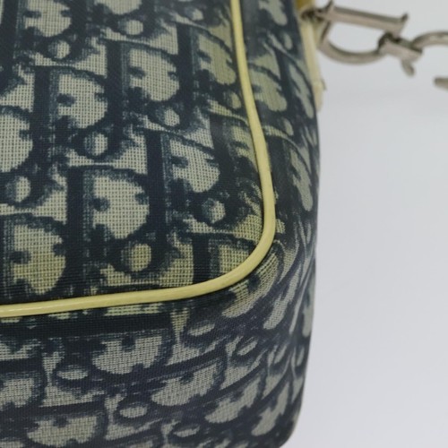 Christian Dior Trotter Canvas Shoulder Bag PVC Blue Silver Auth bs29296 - Afbeelding 17 van 21