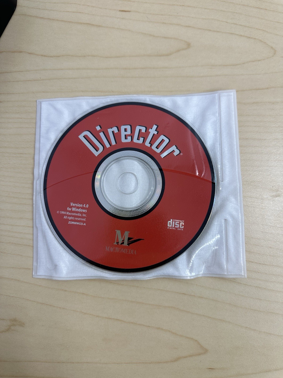 1994 Macromedia Director Version 4.0 for Windows CD