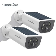 2 Pack Wansview Outdoor Solar Security Camera Wireless AI Detection 2-Way Audio
