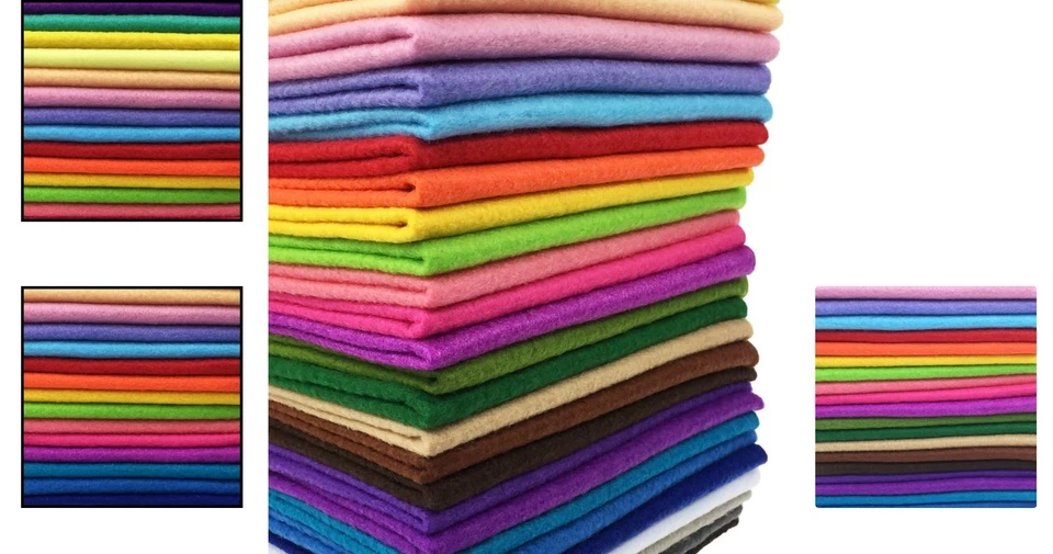 Assorted 28-Piece Craft Felt Squares - Perfect for Sewing and Artistic Projects - Image 2 of 4