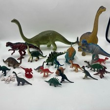 Large Lot of 23 Plastic Toy Dinosaurs Figures