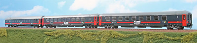 ACME 55275 3er Set Wagen ''Intercity Nacht'' blau mit rotem Band FS