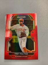 2022 Panini Prizm Draft Pick Cincinnati Red Prospect Trey Faltine Red Prizm Card