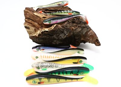 Balzer Shirasu Pike Collector Shad 16cm 25g UV Perch Albino Regenbogenforelle