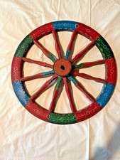 Ruota carretto siciliano metà '900 - Dipinta a mano