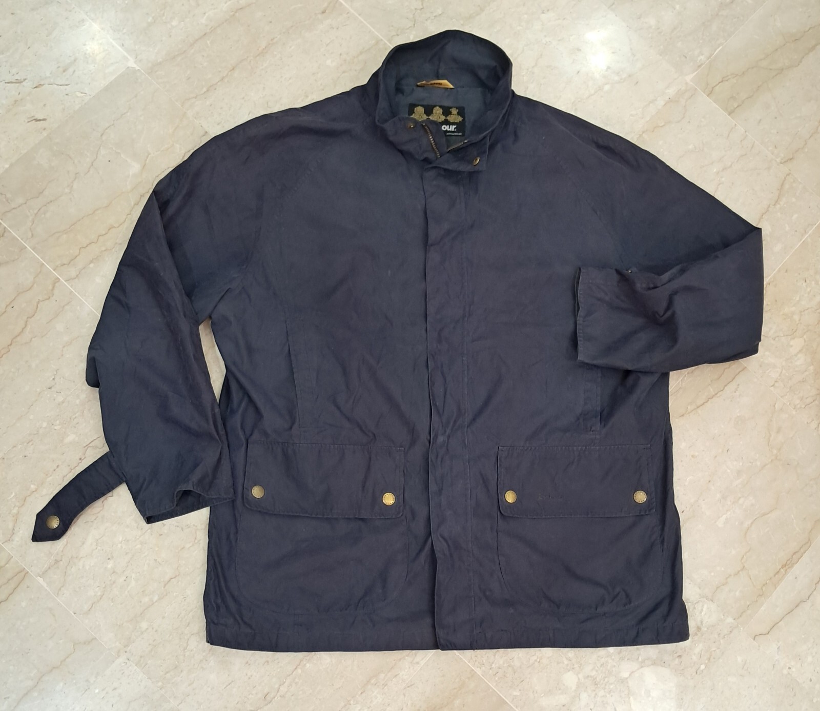 Vintage 90's Barbour Country Jacket Blue Color T694 Auckland Jacket -  Size XL