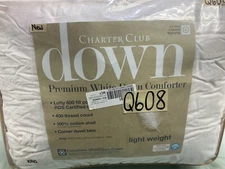 Charter Club Premium White Down King Comforter Light Weight New