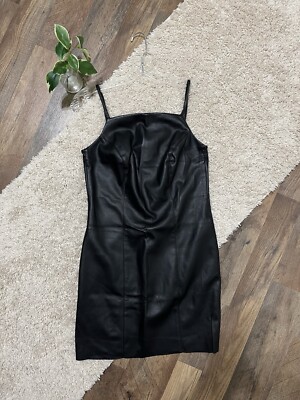 topshop black leather dress 2 Faux Square Neck Bodycon Little Black Mini Dress Leather shirt dress