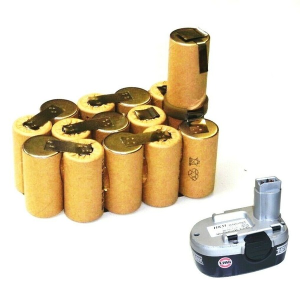 Tauschpack FüR Worx Akku 18 V Nicd 1,7 Ah Wa 3152 / 3702 Mit 1,8 Ah.1800 Mah .-image