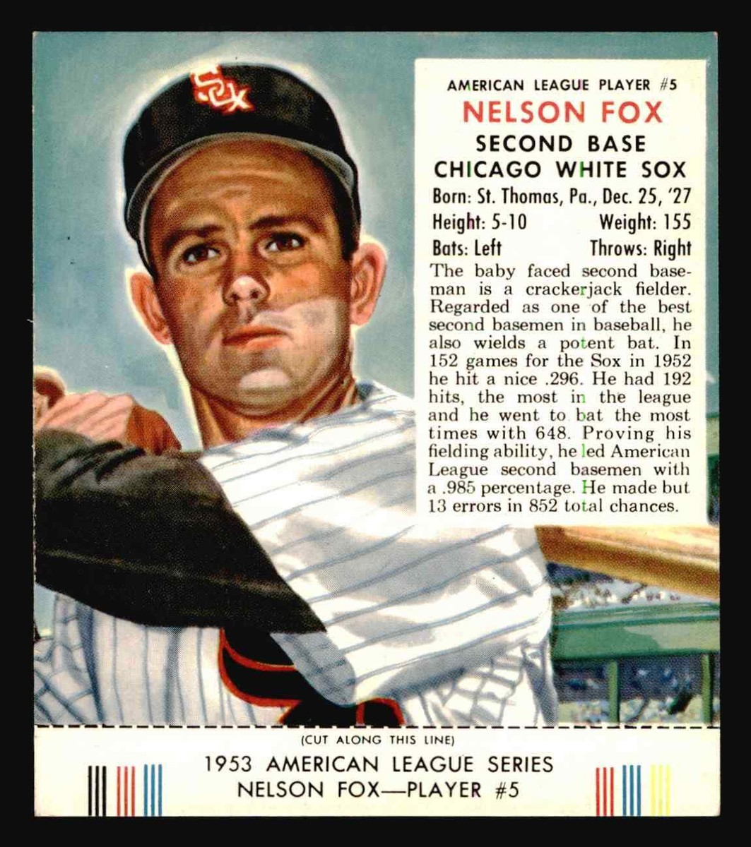 nellie fox tobacco 1953 Red Man Tobacco #AL5 Nellie Fox - EX-MT+