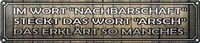 Blechschild Spruch 46X10Cm Im Wort Nachbarschaft Arsch Dekoration