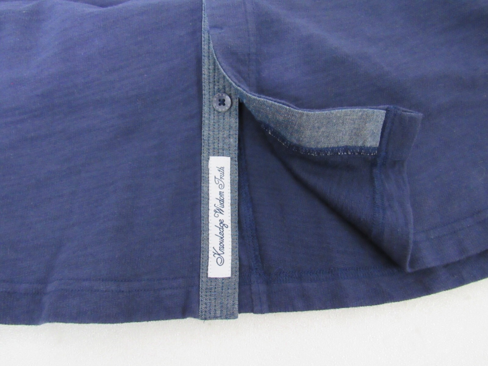 Robert Graham Blue Solid Cotton Pattern Chest Poc… - image 7