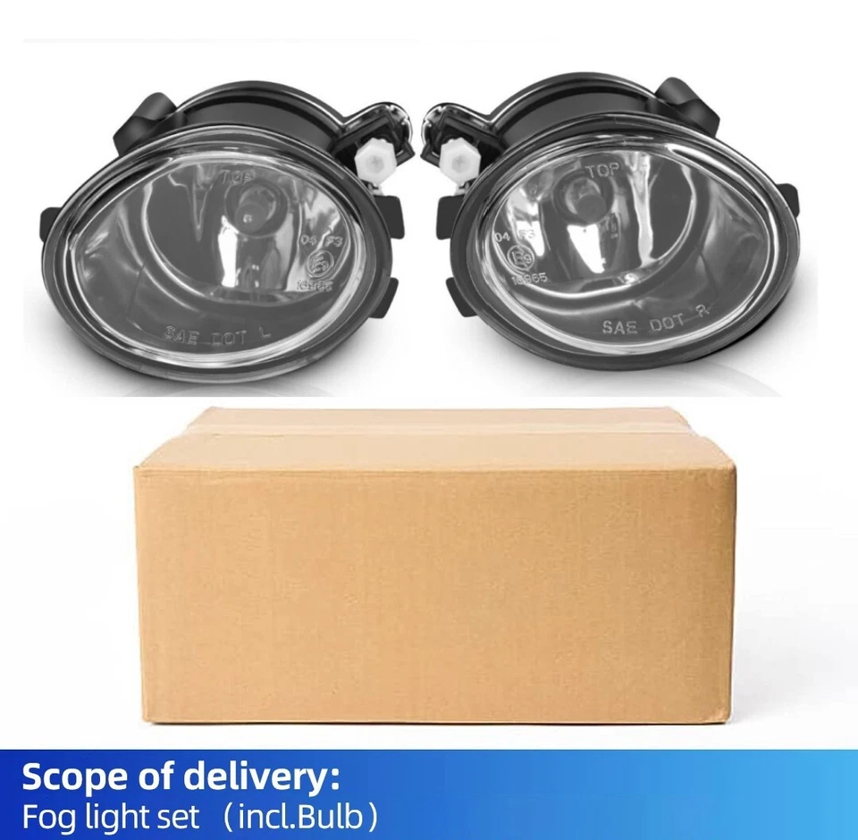 Fog Lights for 2000-2006 BMW (E46 M3 E39 M5) / 3 Series; 1 Pair W/HB4 Bulbs Foto 3 de 4