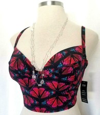 plus size black swim top