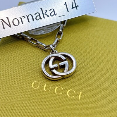 アクセサリー GUCCI Mint Interlocking GG Bangle 925 Excellent GUCCI Interlocking Bracelet G Logo Chain Sterling