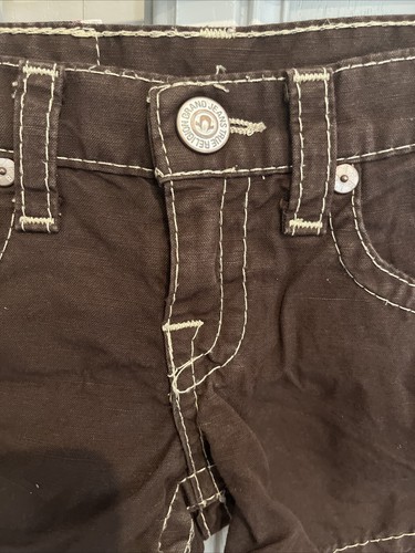True Religion world, tour, Dolly, Girls Youth Size 7 Brown Cut Off Shorts - Picture 8 of 11