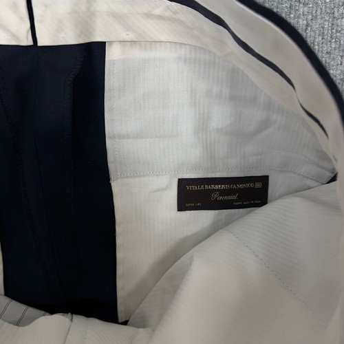 SUITSUPPLY Tuta Lazio Uomo 36 (Pantalone 32x28) Navy Slim 2 Pezzi Lana S110 Perenne - Foto 21 di 24