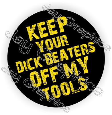 6 Funny Hard Hat Stickers American Flag DIck Beaters Off Tools - Foto 3
