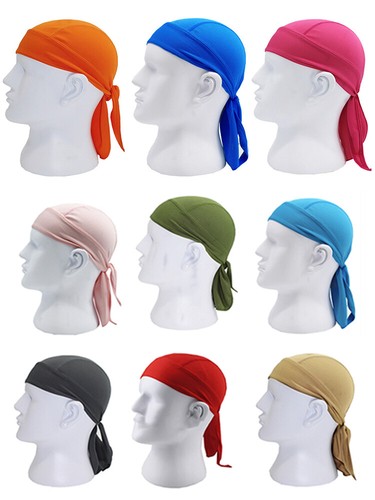 Skull Cap Sweat Wicking Doo Rag Helmet Liner Hat Head Wrap Bandana for Men Wom L - Picture 6 of 29