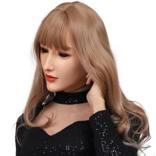 Silicone Female Masks Headwear Head Masks Girl Mask For Cosplay Crossdresser