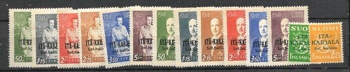 LOTE CARELIA 1941 a 1943 como nuevo NH y HR FVF Foto 2 de 2