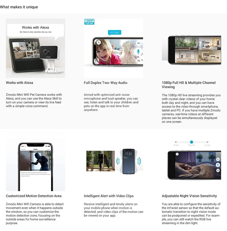 Zmodo 1080P  WiFi /Two-Way Audio Camera /Night Vision - Image 3 of 4