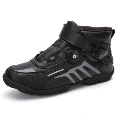 Men's Motorcycle Boots Riding Motocross Shoes Motorcyclist Motorbike Shoes 
