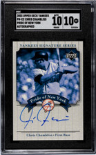 2003 Upper Deck Yankees Signature Series #PN-CC Chris Chambliss AUTO 10 SGC 10