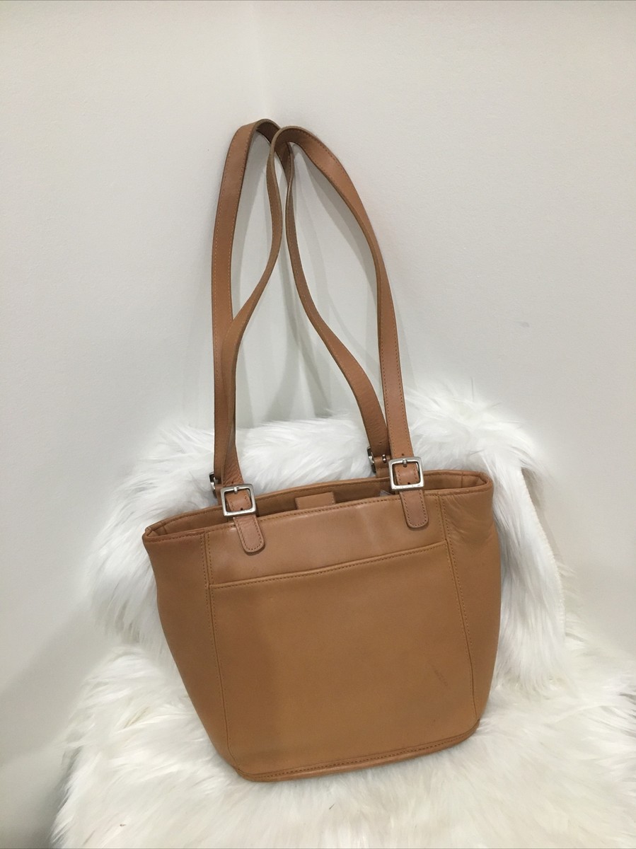 Vintage Coach D9P 6008 Cow Hide Brown Tan Leather Bucket
