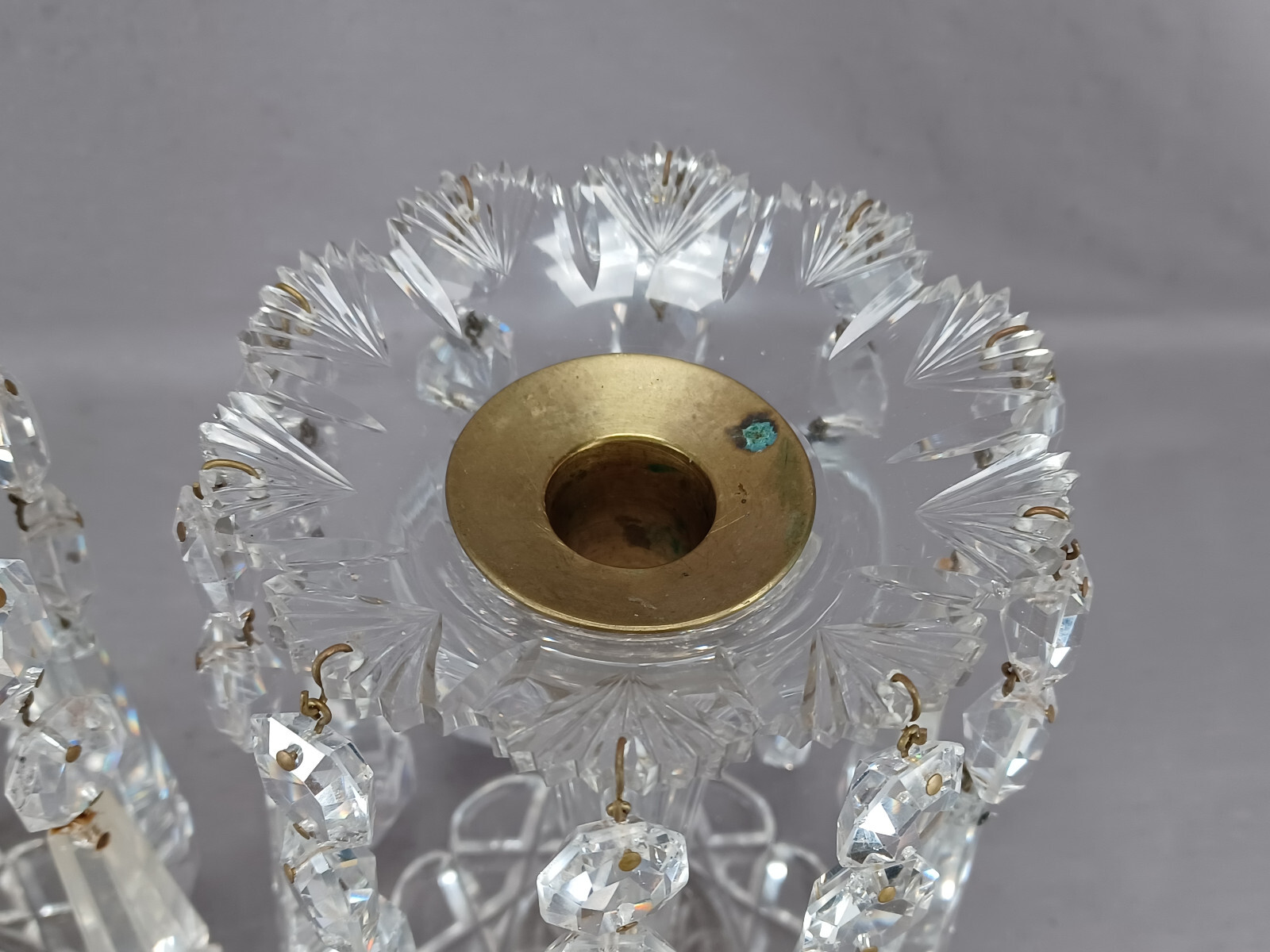 Pair of Mid 19th Century Victorian Anglo Irish Cut Glass Lusters eBay