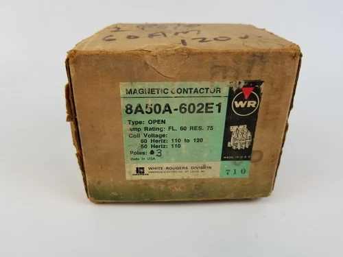 White-Rodgers 8A50 602e1 Magnetic 24V Contactor New Old Stock