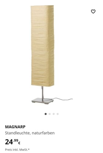 ⚠️ Ikea MAGNARP Stehlampe Papier Inkl. Leuchtmittel Wie Neu ⚠️ - Bild 1 von 1