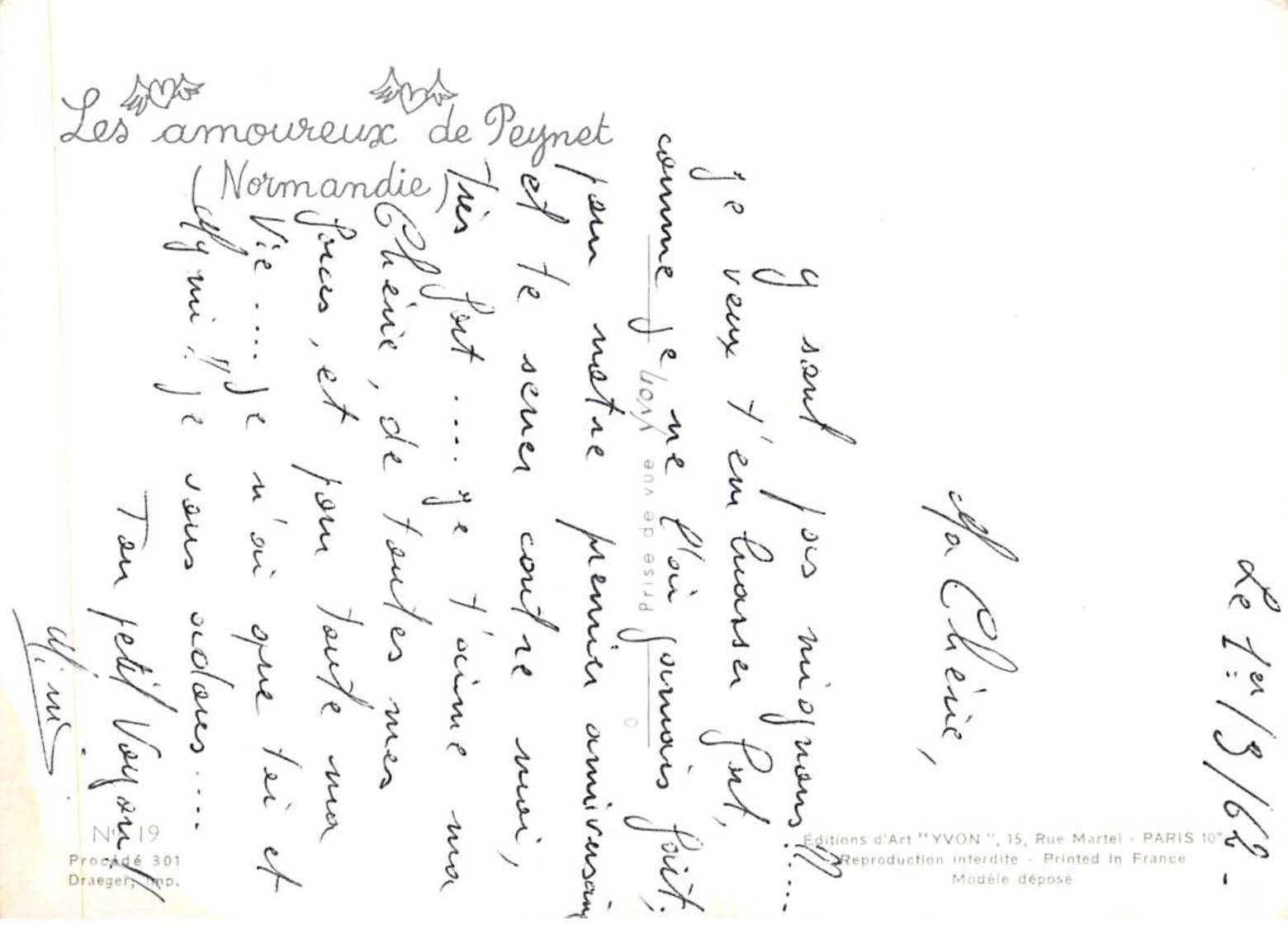 ILLUSTRATORS - SAN58320 - Peynet - Map No. 19 - Les Amoureux de Peynet