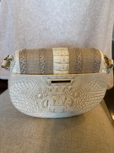 Brahmin Cynthia Coconut Milk Sunsationn Convertible Crossbody Handbag EUC - Picture 6 of 9