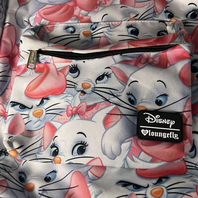 Disney Loungefly Aristocats Marie All Over Print Full Size Backpack NWOT Retired Disney Loungefly Backpack Marie Aristocats Bookbag Rare All  main image 4
