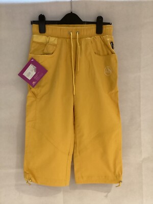 LA SPORTIVA BELLERINA KLETTER CAPRI KURZE HOSE NAGELNEU GR XS GELB