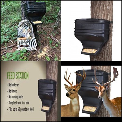Feed Station Deer Feeder Basic Gravity 40lbs Capacity Tree
