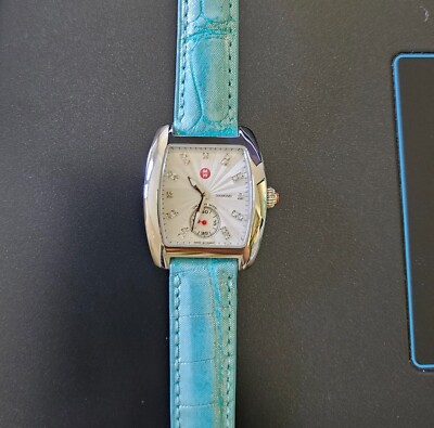 Michele Women Watch Diamond Markers Silver White Blue  display picture 2
